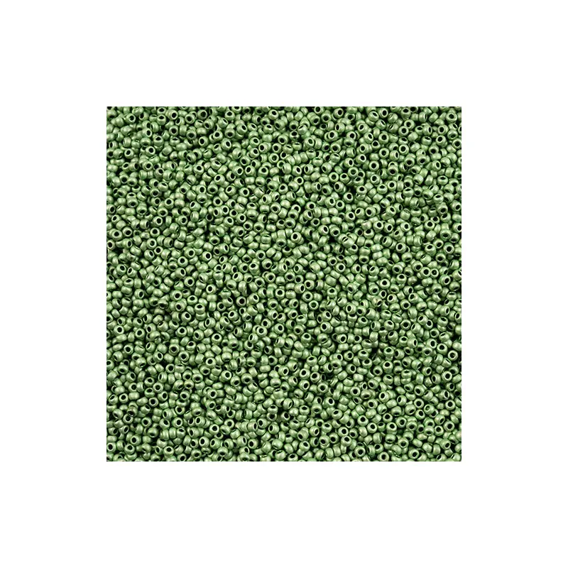 Czech Seed Bead 11/0 Vial Seafoam Green Terra Metallic Matt apx24g