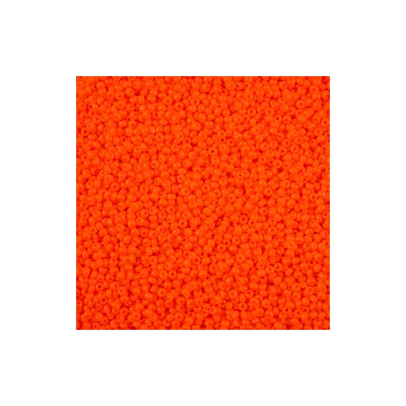 Czech Seed Beads 11/0 Cut apx 13g vial Opaque Orange