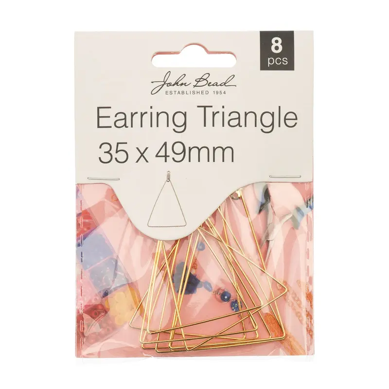 Must Have Findings - Earring Triangle 35x49mm Gold 8 pcs