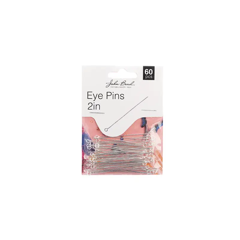 Must Have Findings - Eye Pins 2in 20ga(0.032) Silver 60pcs