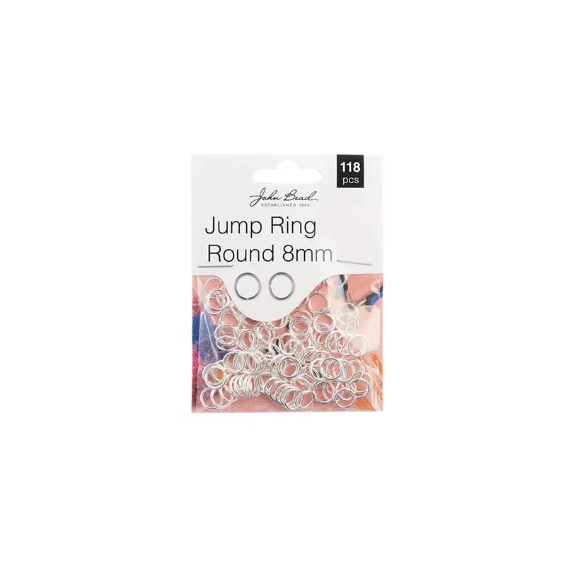 Must Have Findings - Jump Ring Round 8mm Silver 118pcs