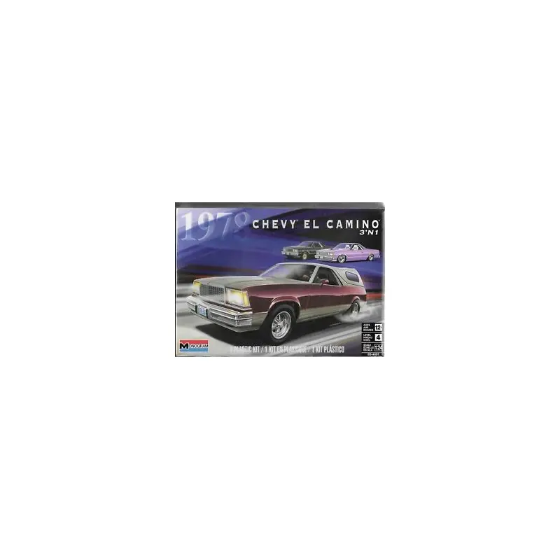 REVELL-MONOGRAM MODEL CARS 1/24 1978 CHEVY EL CAMINO (3 IN 1) KIT