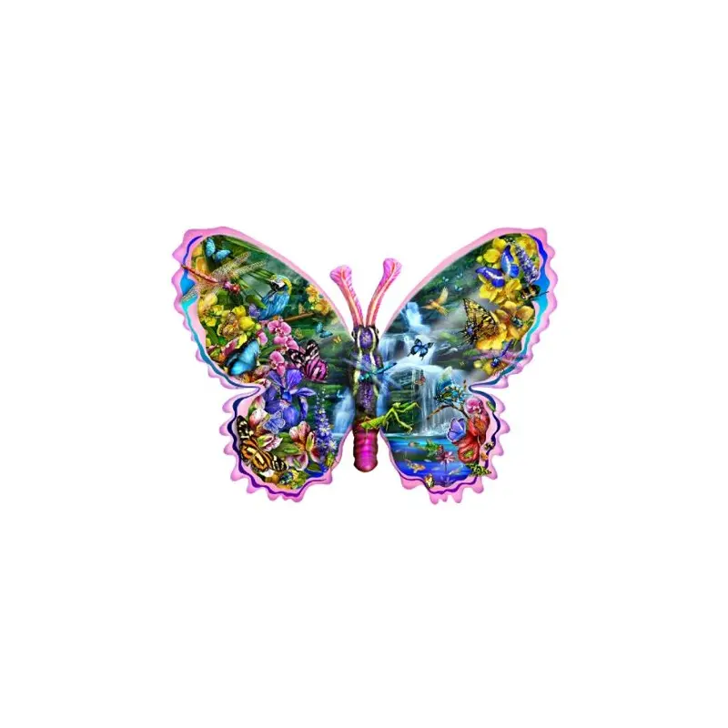 Butterfly Waterfall - 1000pc Shaped Jigsaw Puzzle By Sunsout