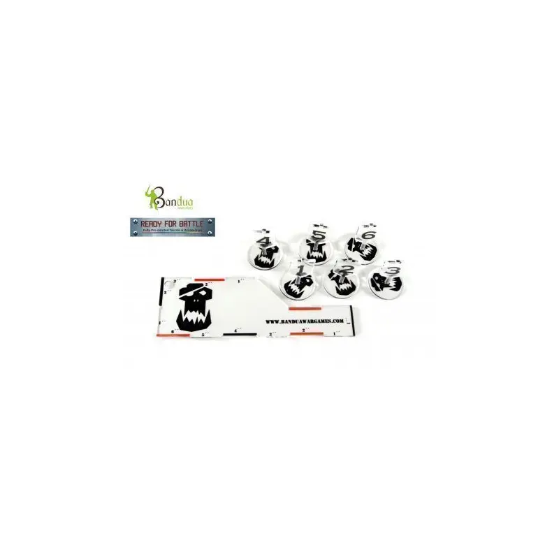 GREEN HORDE COMBAT RULER AND TOKENS COMPATIBLE WITH 40K