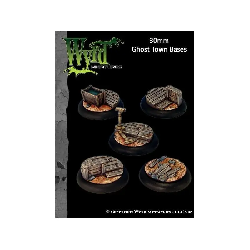 WYRD: MALIFAUX: Ghost Town Bases x5