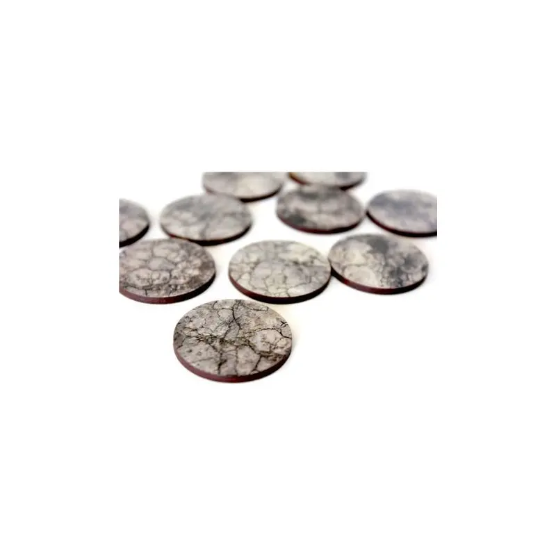 32 MM Wasteland X10 - PRE PAINTED BASES