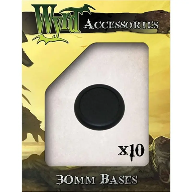 WYRD: Black Plastic 30mm Bases (10)