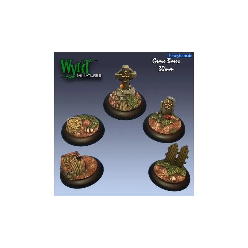 WYRD: MALIFAUX: Graveyard Bases x5