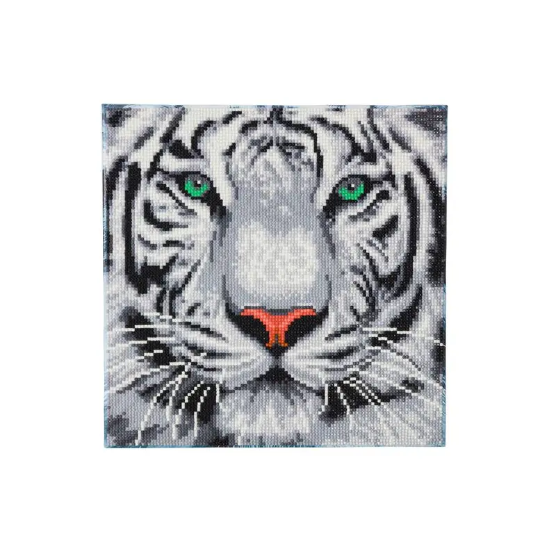 Craft Buddy Crystal Art Kit Snow Tiger 30 x 30 cm Pre-Framed 5D Art Kit