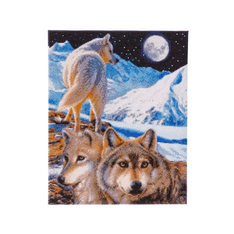 Craft Buddy Crystal Art Kit The Sentinel Wolves 40 x 50cm Pre-Framed 5D Art Kit