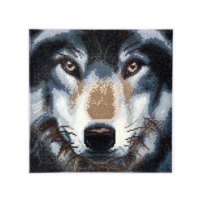 Craft Buddy Crystal Art Kit Wolf 30 x 30 cm Pre-Framed 5D Art Kit