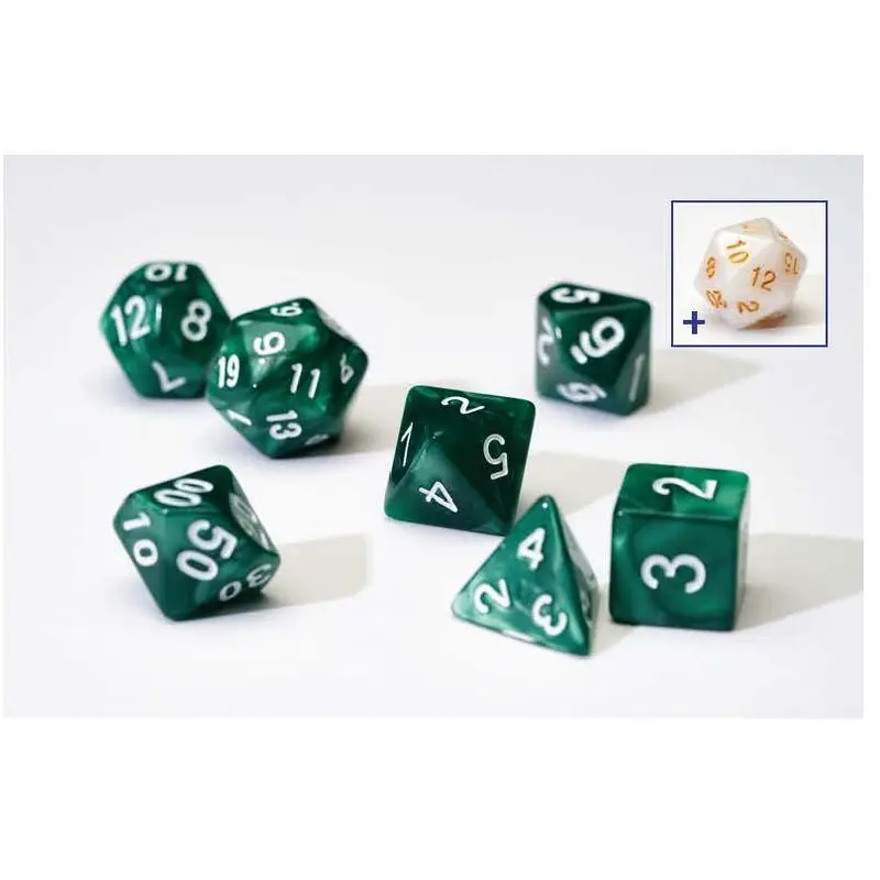 Sirius Dice Pearl Green 7 + 1 RPG Dice