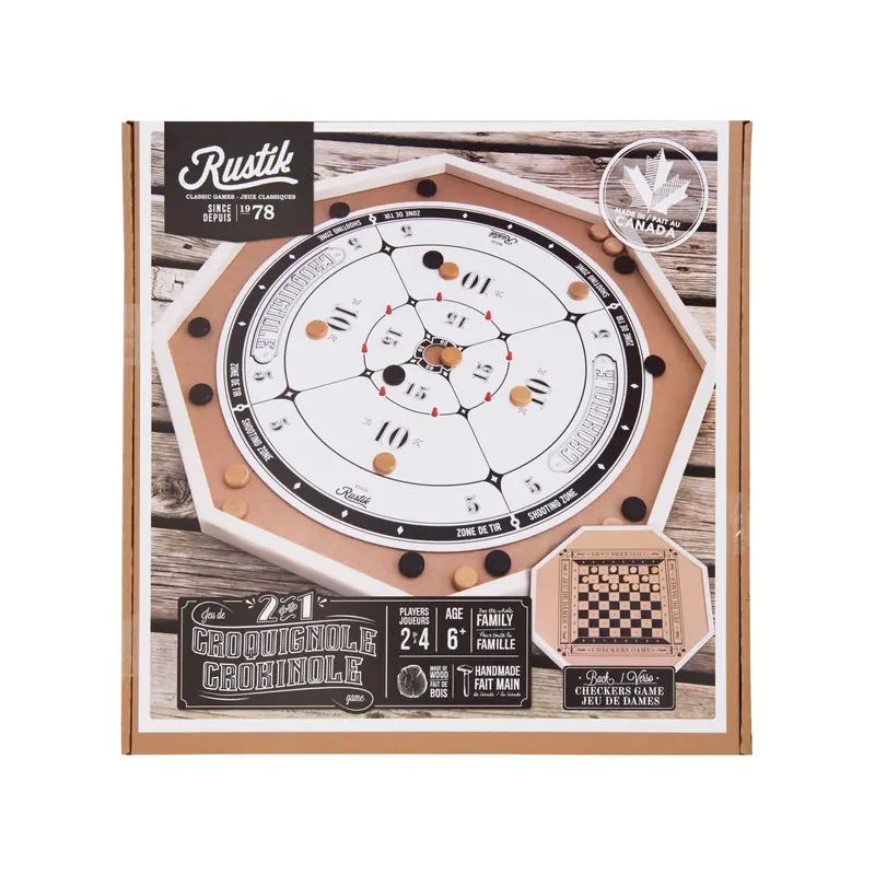 Rustik Crokinole 2 in 1