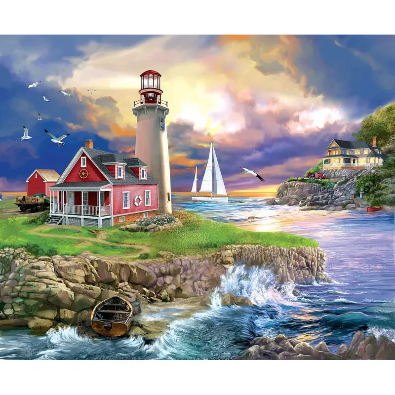 SunsOut Puzzle - Sunset Point Lighthouse 1000pc