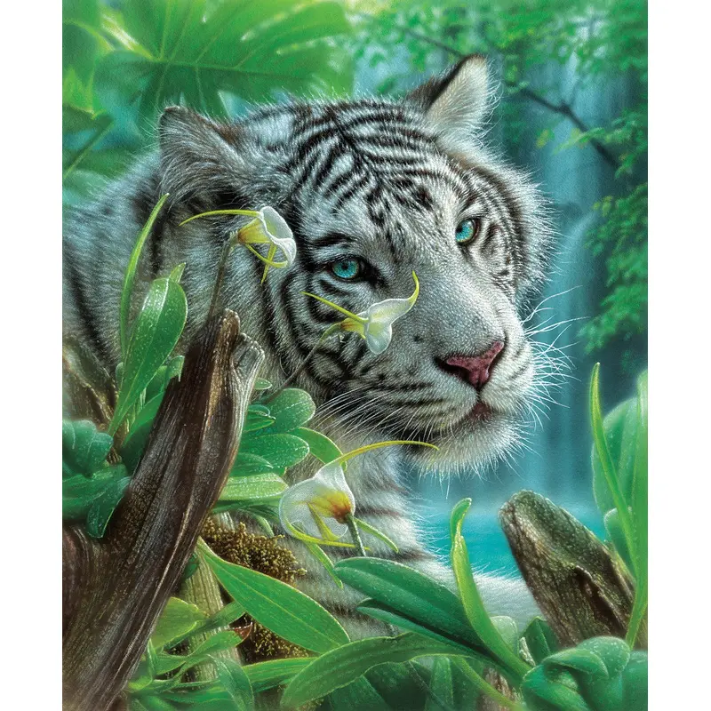 SunsOut Puzzle - White Tiger of Eden1000pc