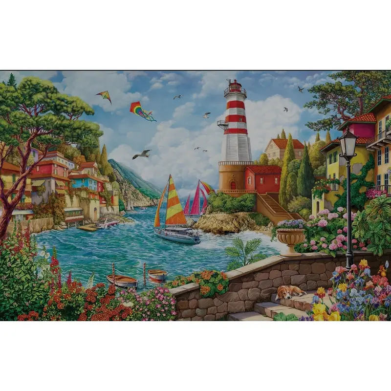 Sunsout 550pc Puzzle - Lighthouse and Sailboat