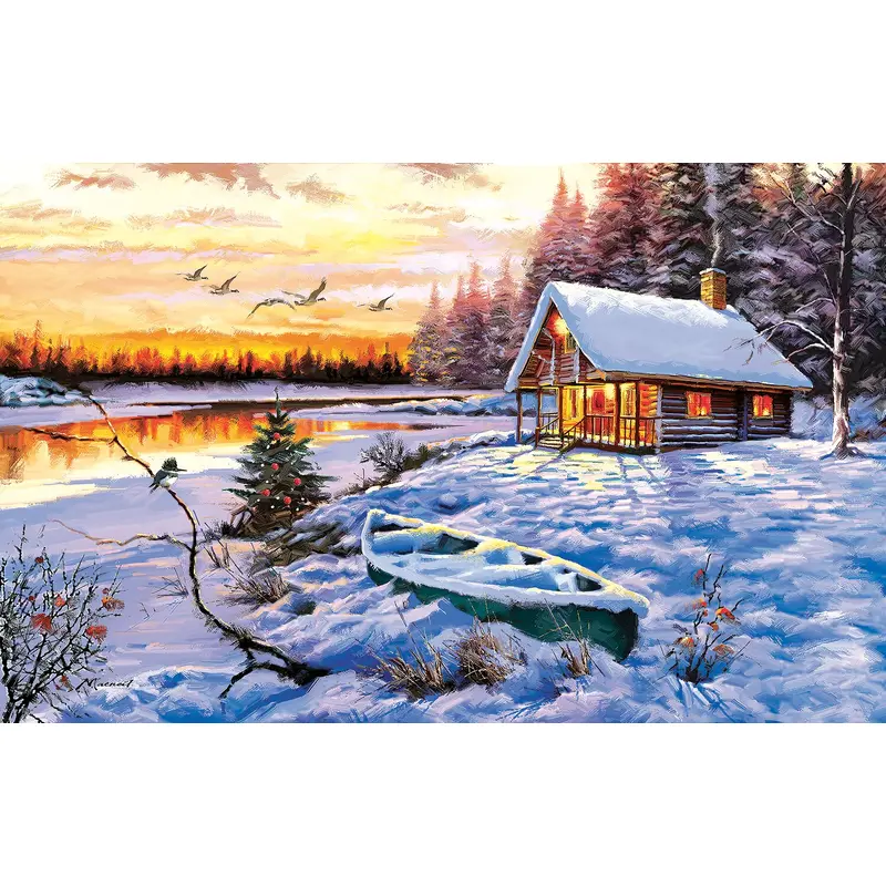Sunsout 550pc Puzzle - Log Cabin