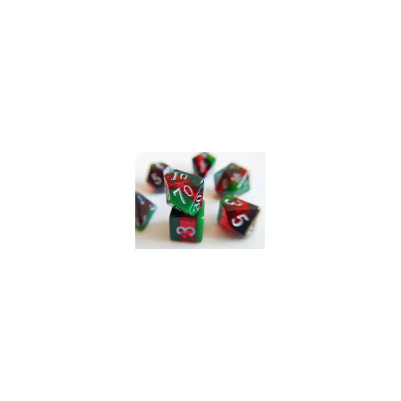 Striking March Bloodstone Layered Birthday Dice 7 Piece Set OOP