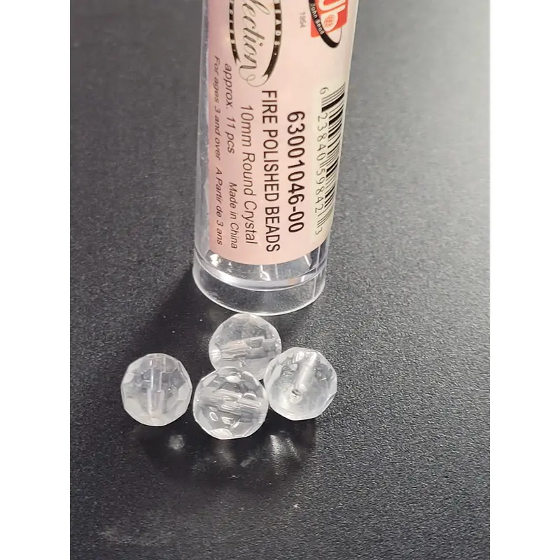 Fire Polished Beads 10mm Round Crystal