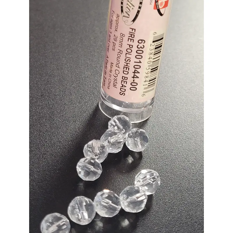 Fire Polished Beads 8mm Round Crystal