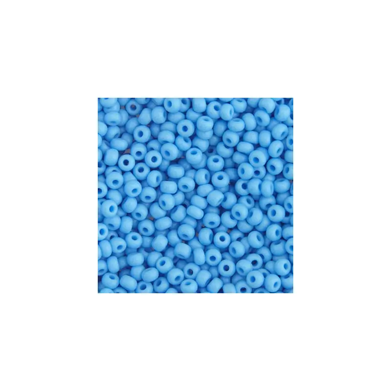 Glass Seedbeads Tubes Opaque Light Blue 8/0 Matt