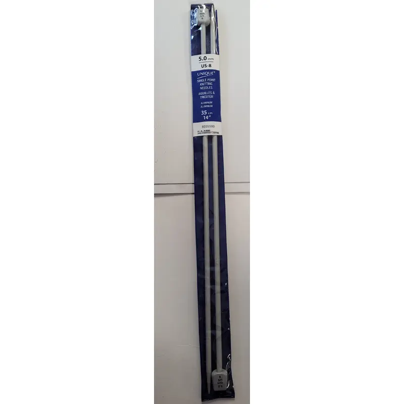 Knitting Needles - Single Point, 35cm length 5mm us8