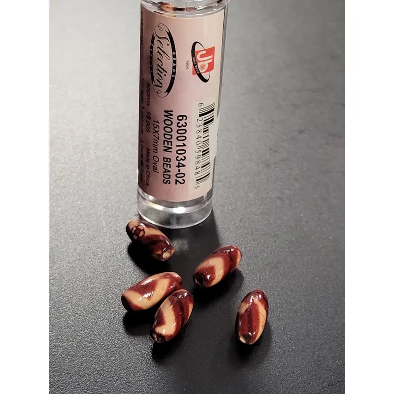 Wooden Beads 15x7 Oval