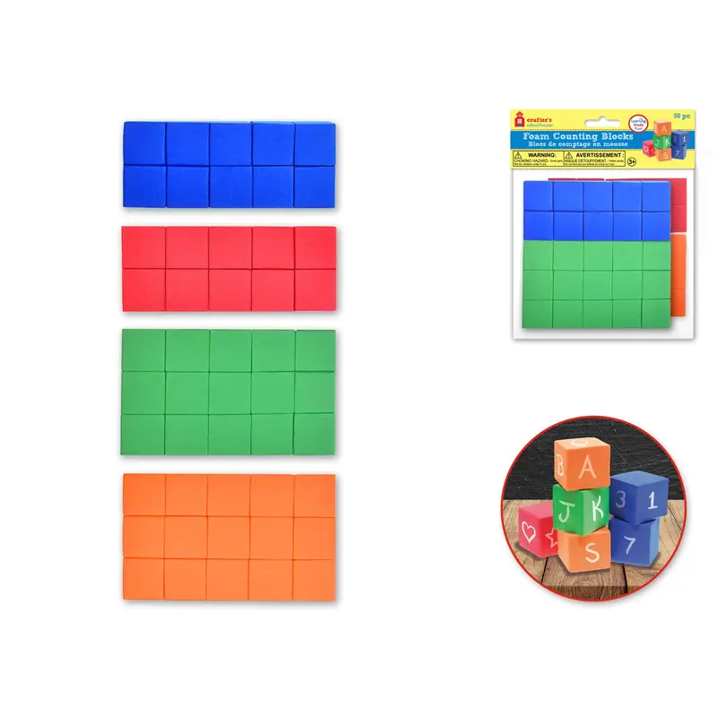 Crafter's Schoolhouse: Foam Counting Blocks 50pc