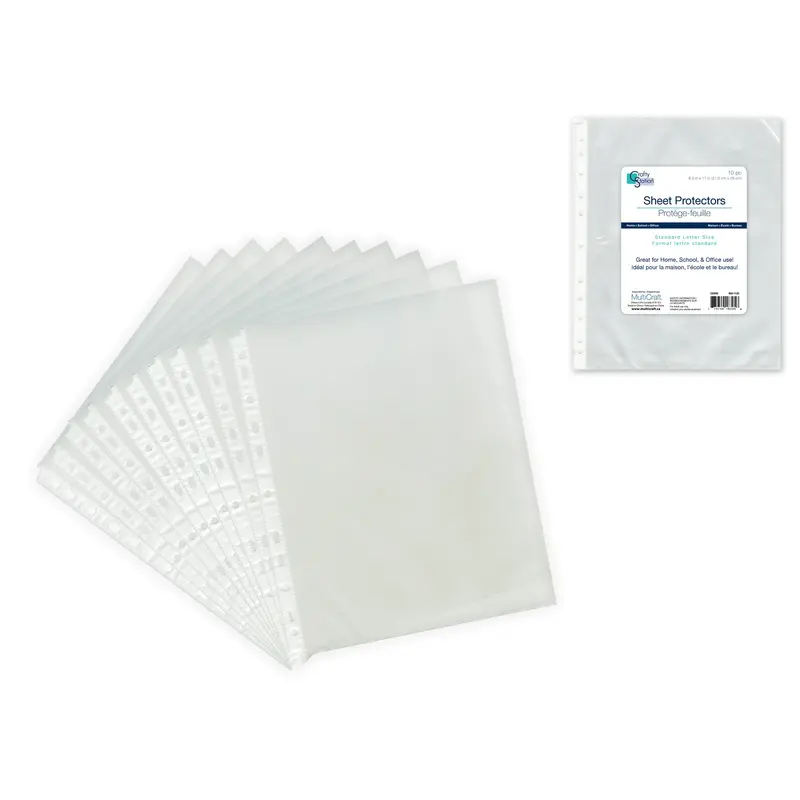 Crafty Station: 8.5"x11" Sheet Protectors x10 Letter Size