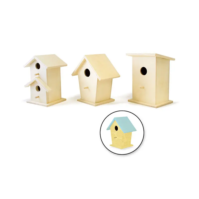 Wood Craft: 6" Birdhouses Asst 6eax3styles