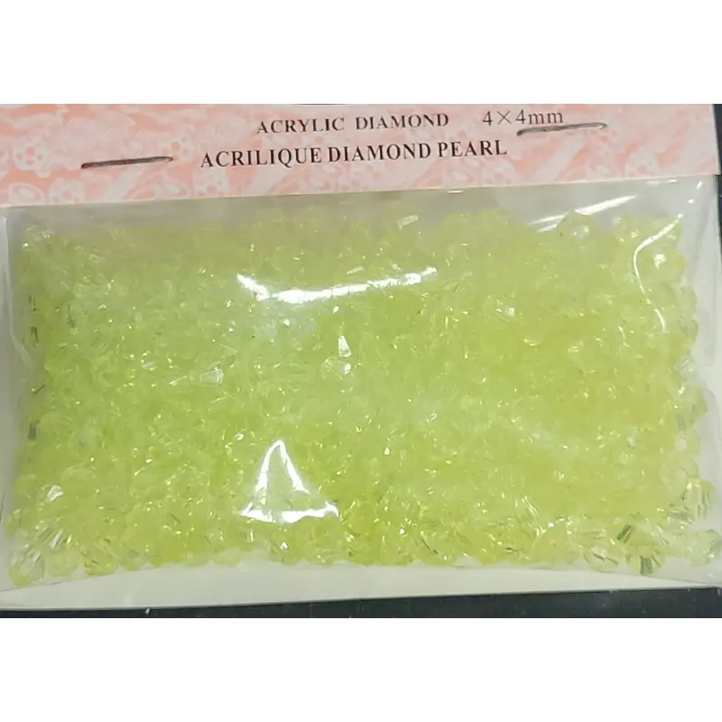 Acrylic Diamond Light Green 4x4mm