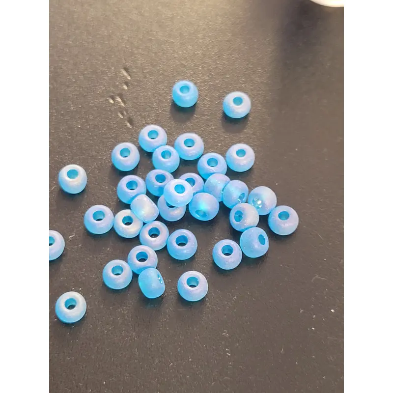 CZECH SEEDBEAD vial blue purple matt