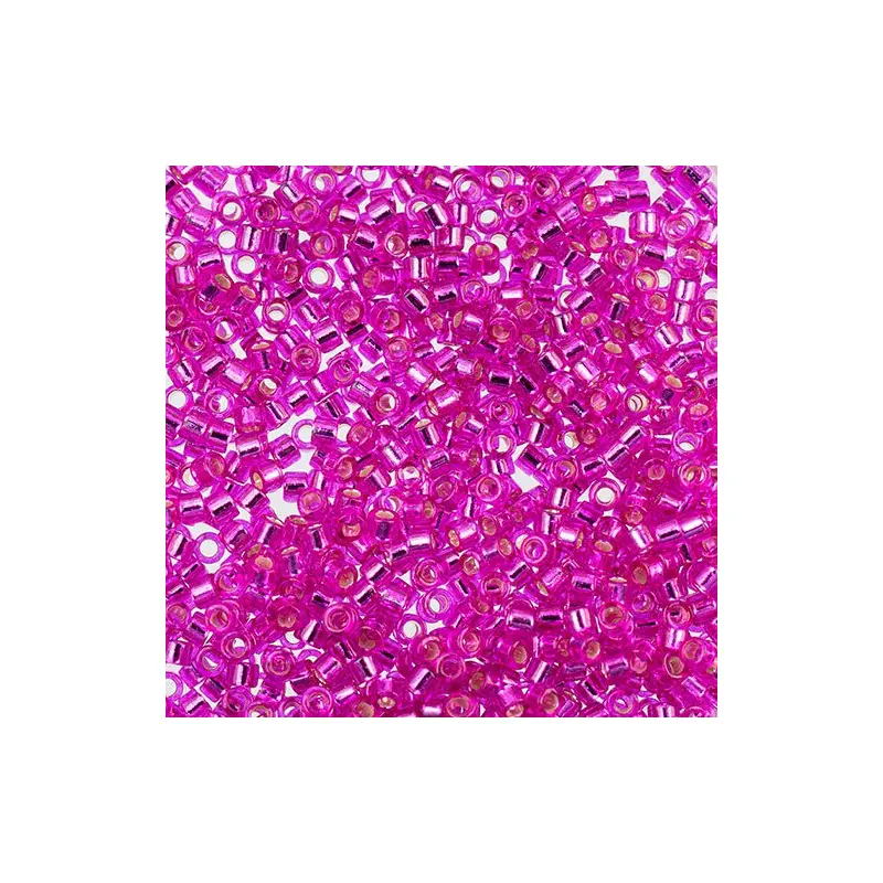 DARK PINK SILVER LINED Seed Bead