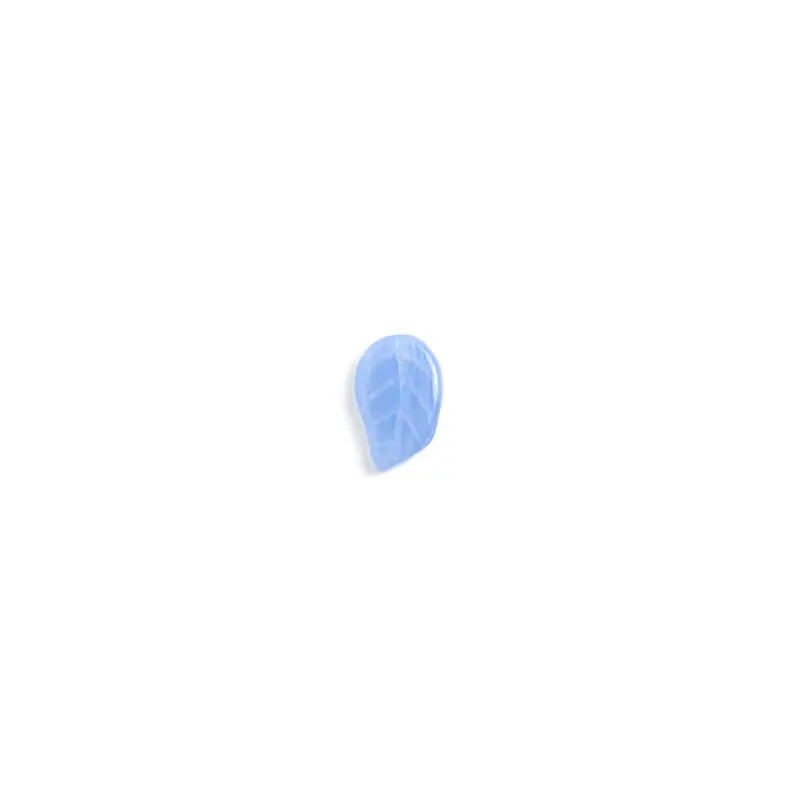 GLASS BEAD LEAF LIGHT BLUE
