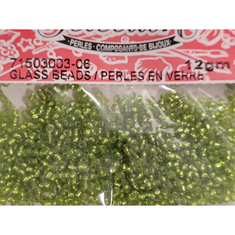 Silver Line Pale Green Seedbeads