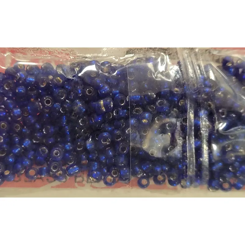Silver Line Royal Blue Seedbeads