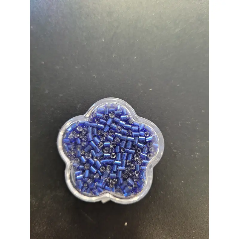 Flower Silver Lined Royal Blue