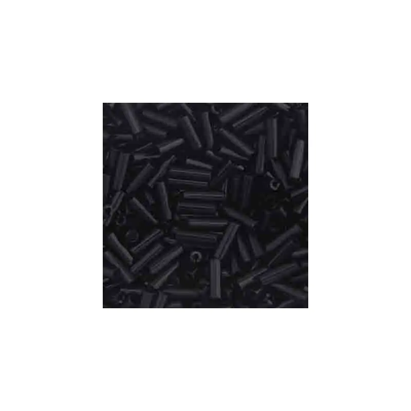 Opaque Black #3 Bugle Beads