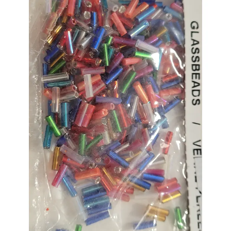 Silver Lined Multi Colour #3 Bugle Beads