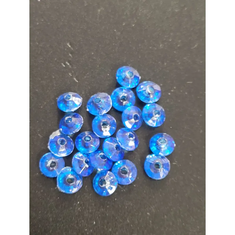 Transparent Blue Rondelles 5mm