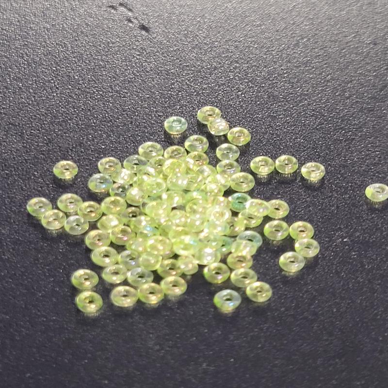 Transparent Iridescent Light Green Seedbeads