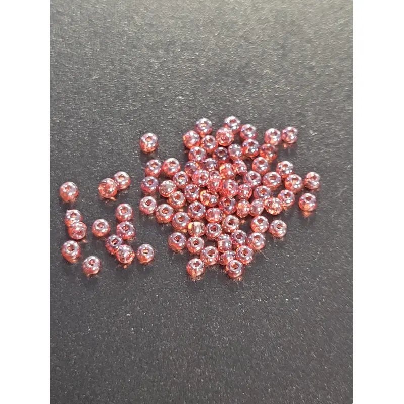 Transparent Iridescent Rose Pink Seedbeads