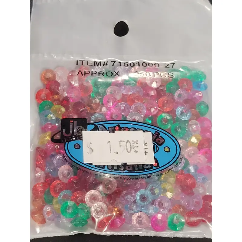 Transparent Multi-Colour Rondelles 5mm