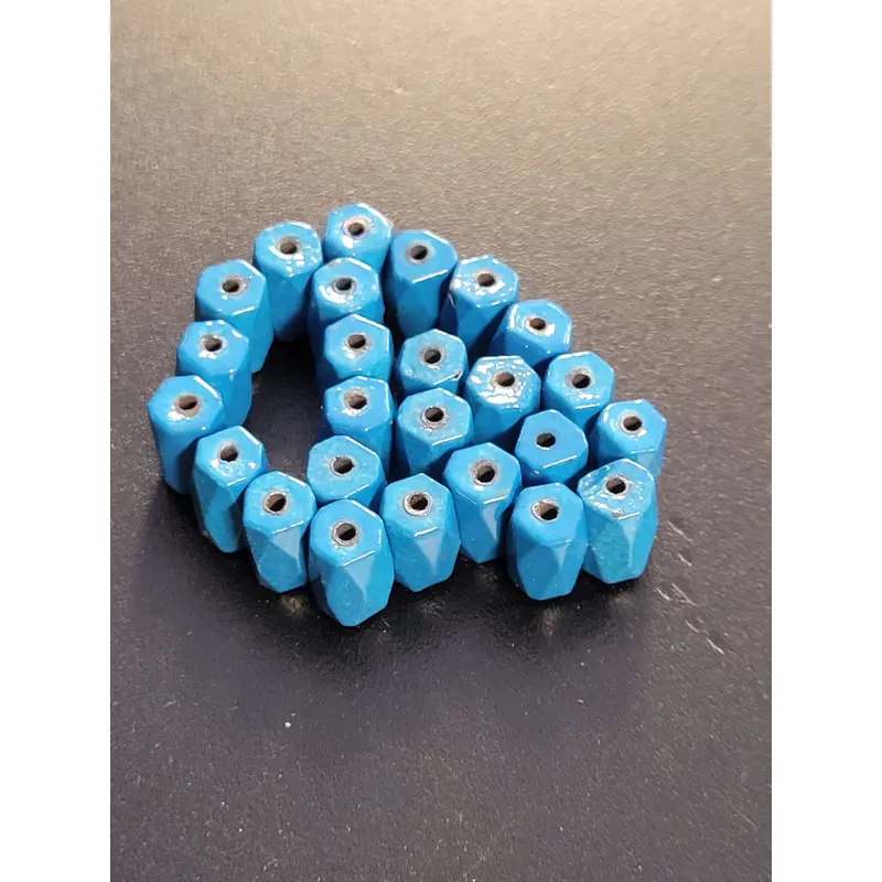 Blue Magnetic Hexagon Tube Hematite