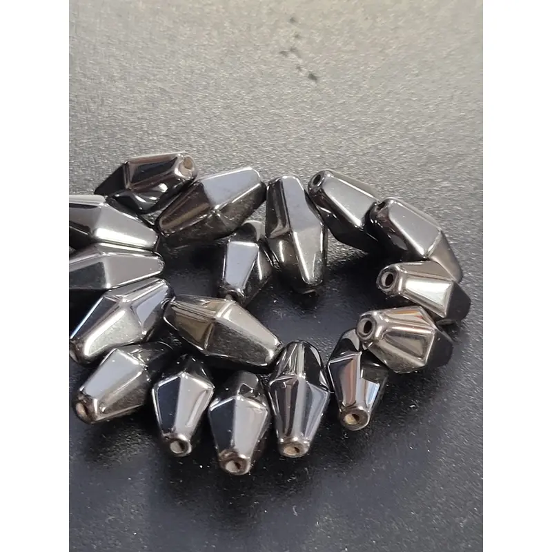 Magnetic Double Cone 12 Face Hematite