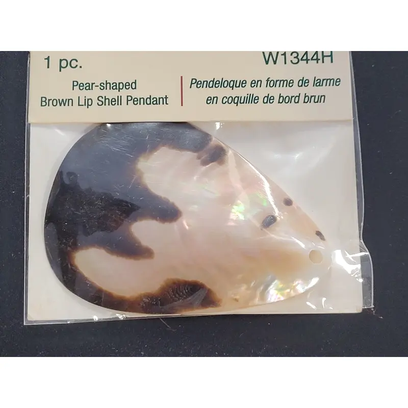 Pear Shaped Brown Lip Shell Pendant