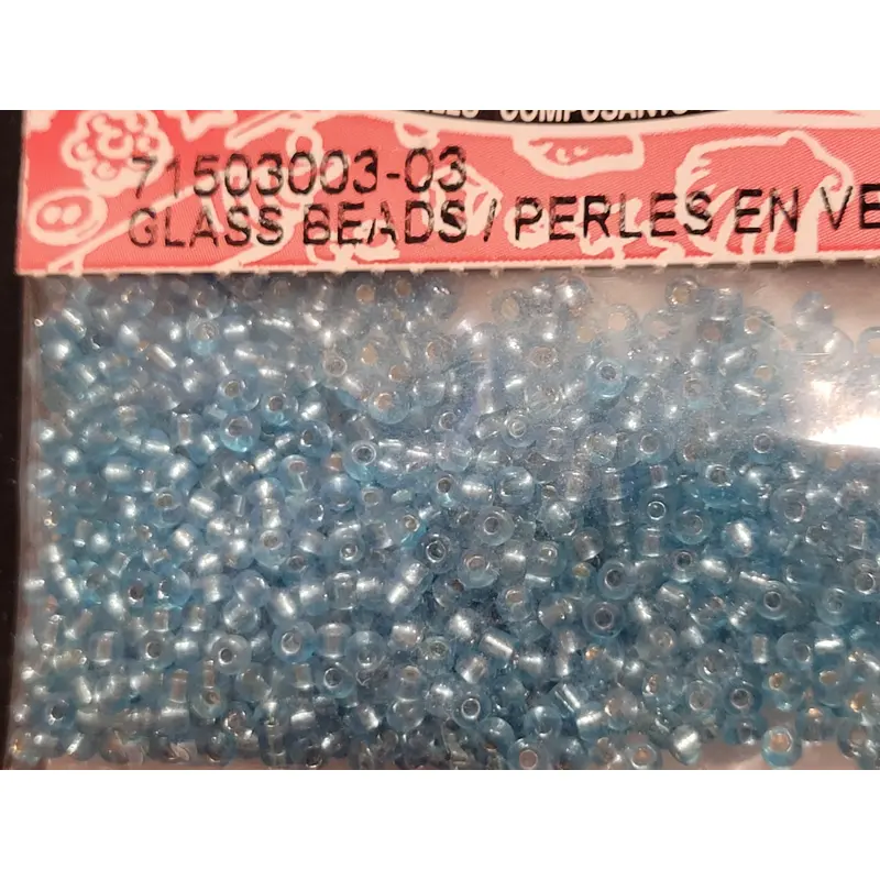 Silver Lined Light Blue Seed beads 10/0 Beads