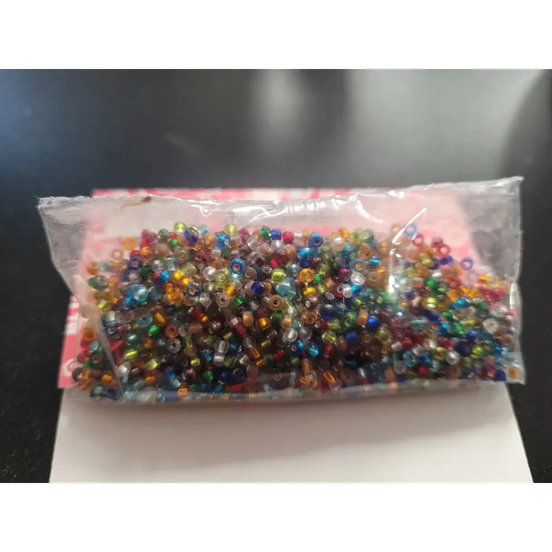 Silver Lined Multi-Coloured Seed Beads 10/0