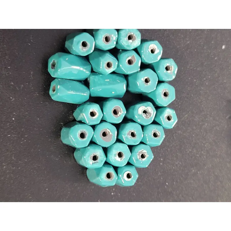 Turquoise Magnetic Hexagon Tube Hematite