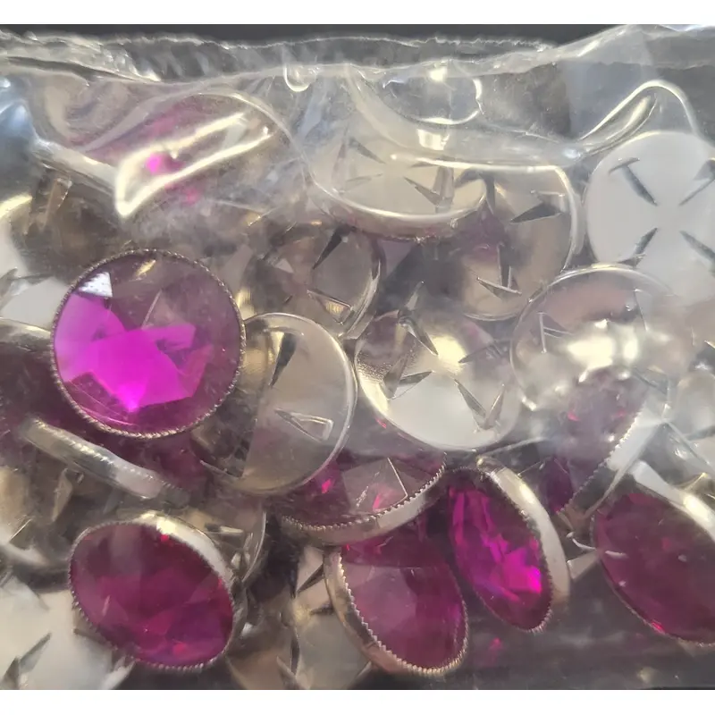 ACRYLIC NAIL HEAD 12mm Fushia